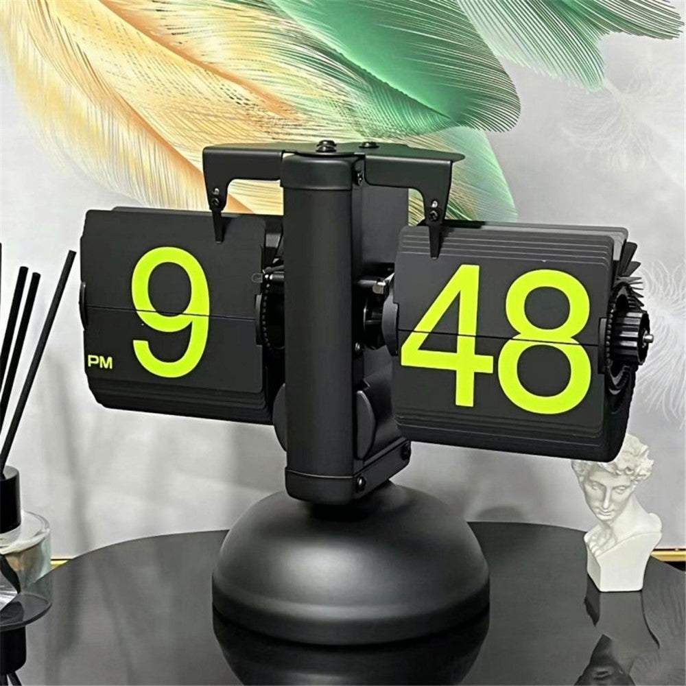 Automatic Flip Page Clock Home Retro Balance Page Turning Table Clock (without Battery)