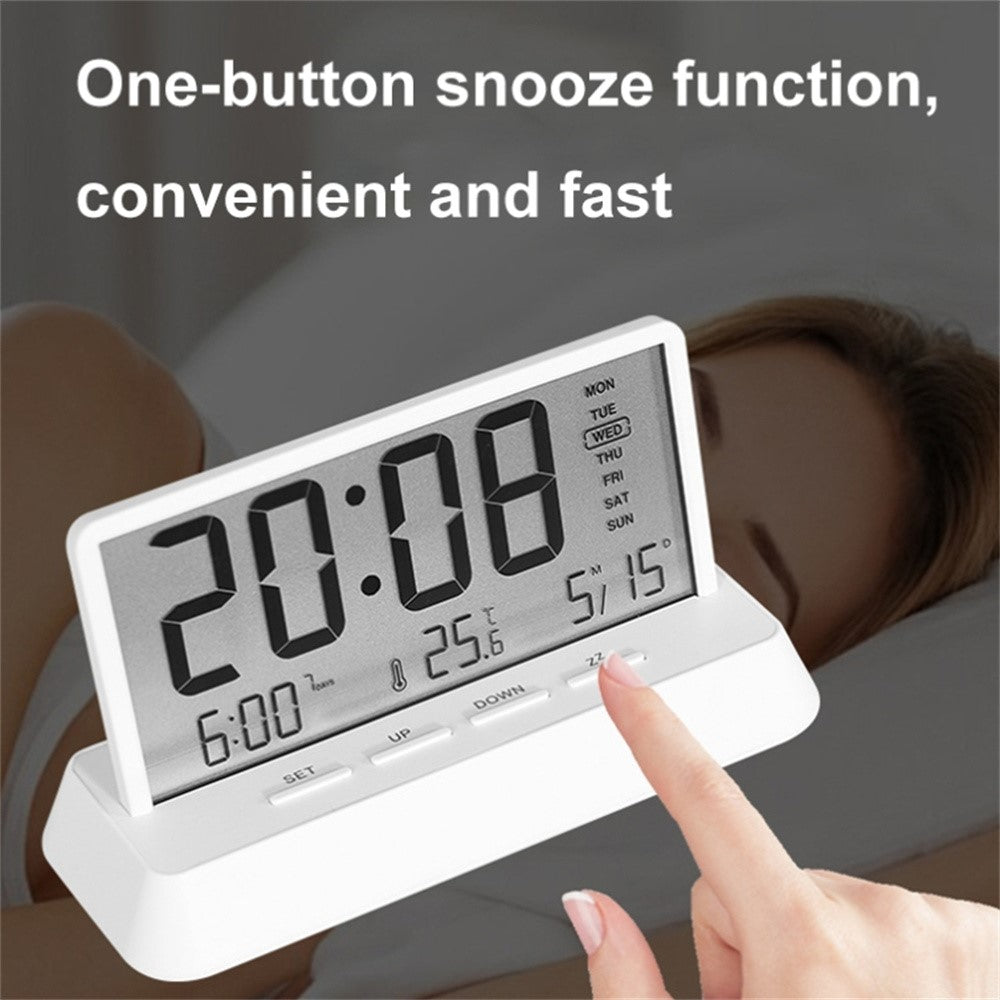 2301 LED Display Multifunction Digital Alarm Clock with Temperature Calendar Snooze Function