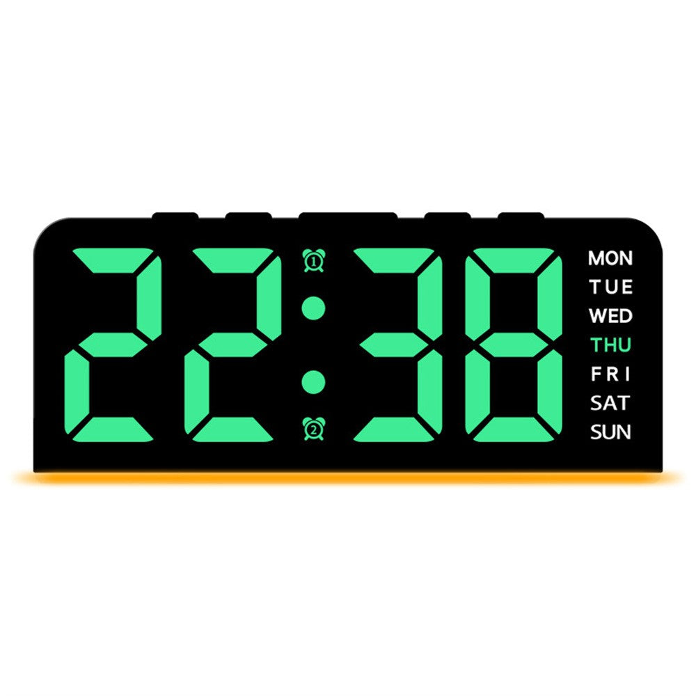 GH9001 LED Digital Clock Large Display with Date Temperature Ambient Light Multi Function Alarm Clock