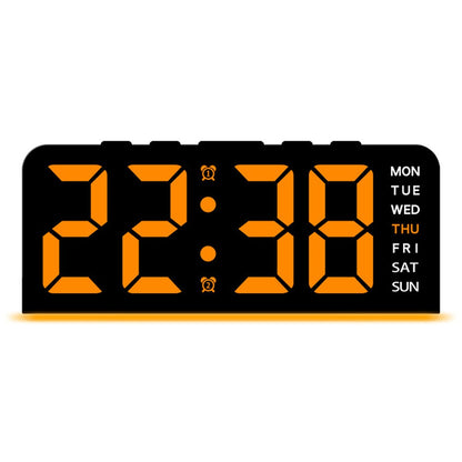 GH9001 LED Digital Clock Large Display with Date Temperature Ambient Light Multi Function Alarm Clock