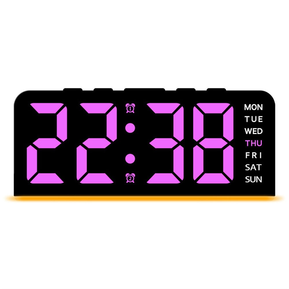 GH9001 LED Digital Clock Large Display with Date Temperature Ambient Light Multi Function Alarm Clock