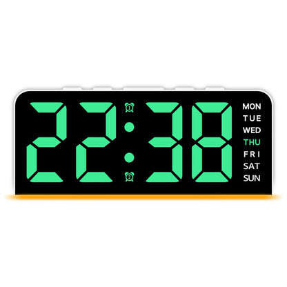 GH9001 LED Digital Clock Large Display with Date Temperature Ambient Light Multi Function Alarm Clock