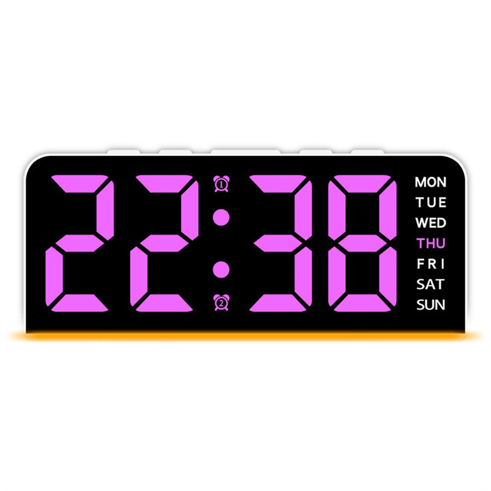 GH9001 LED Digital Clock Large Display with Date Temperature Ambient Light Multi Function Alarm Clock