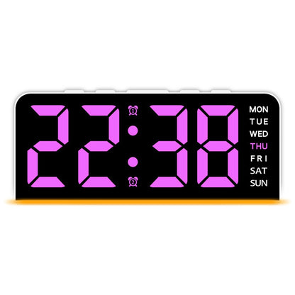 GH9001 LED Digital Clock Large Display with Date Temperature Ambient Light Multi Function Alarm Clock