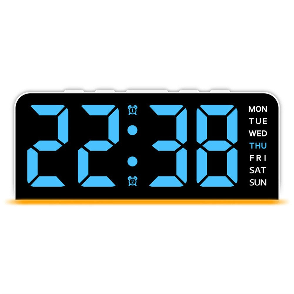 GH9001 LED Digital Clock Large Display with Date Temperature Ambient Light Multi Function Alarm Clock