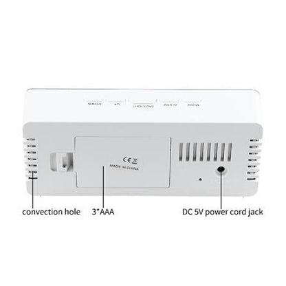 TS-S69 LED Digital Display Multifunction Clock Desk Makeup Mirror Alarm Clock with Temperature