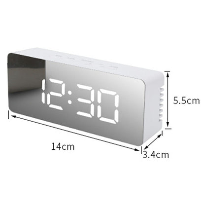 TS-S69 LED Digital Display Multifunction Clock Desk Makeup Mirror Alarm Clock with Temperature