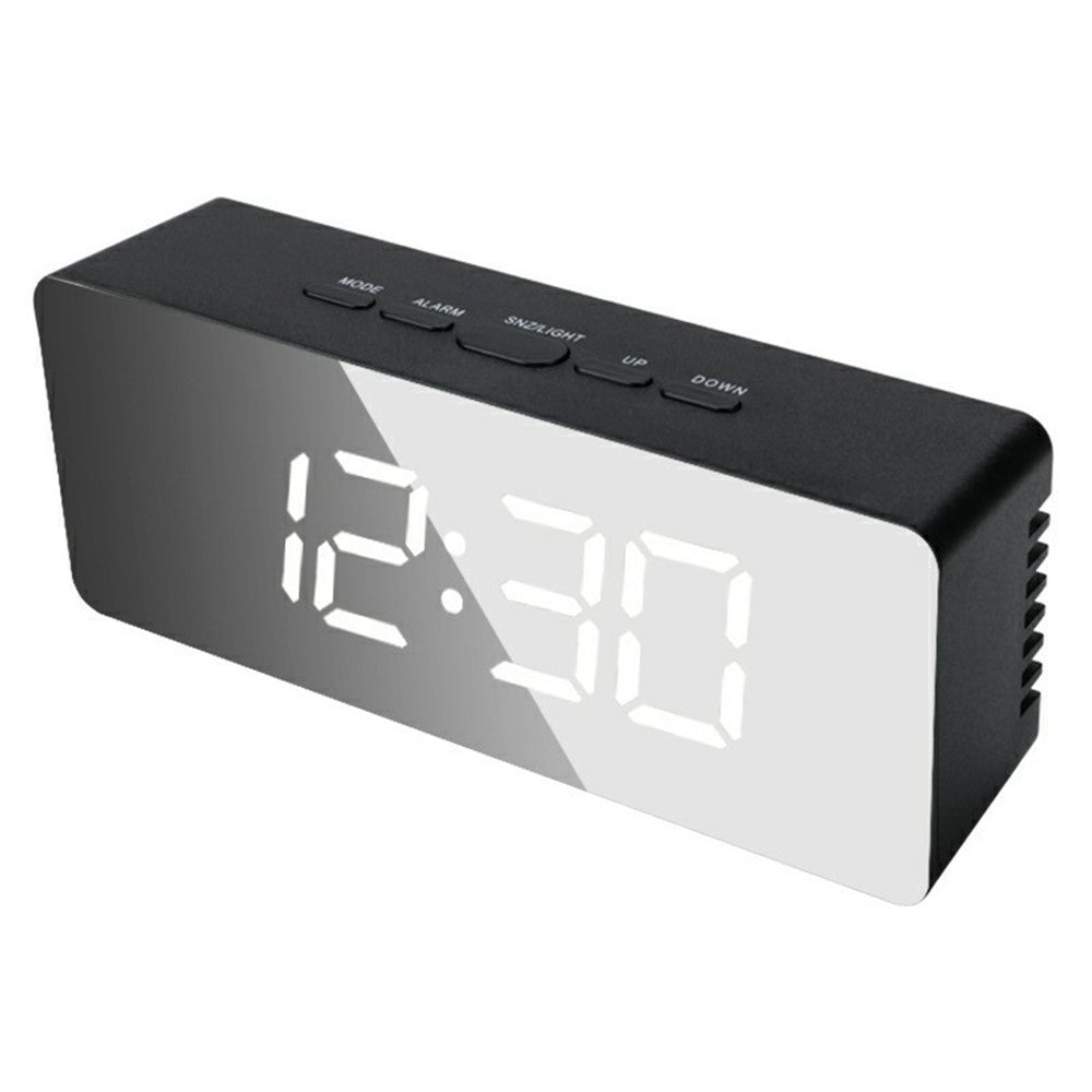 TS-S69 LED Digital Display Multifunction Clock Desk Makeup Mirror Alarm Clock with Temperature