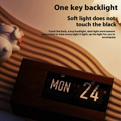 Minimalist Flip Calendar Table Clock Desktop Decor Smart Perpetual Calendar Flip Clock