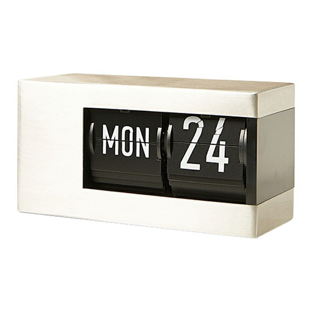 Minimalist Flip Calendar Table Clock Desktop Decor Smart Perpetual Calendar Flip Clock