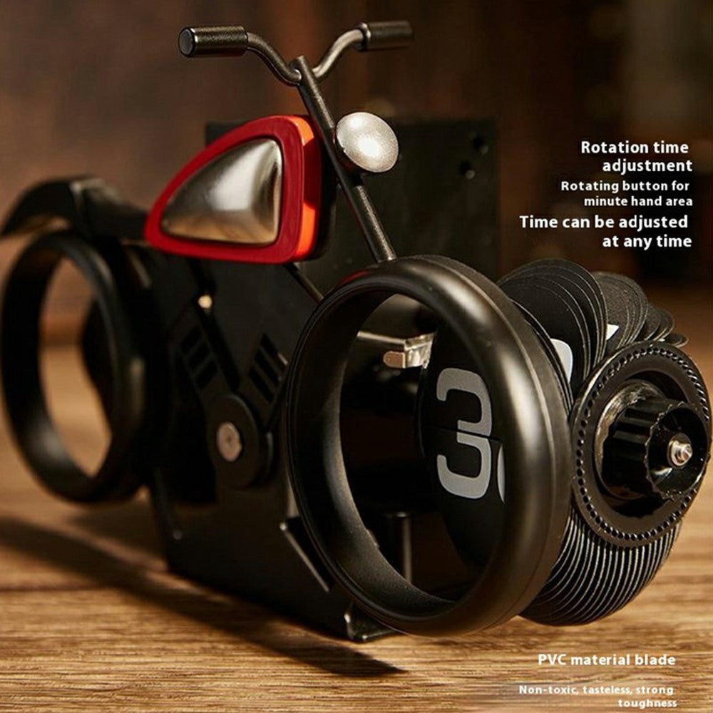 Motorcycle Design Flip Desk Clock Creative Decorative Mechanical Timepiece