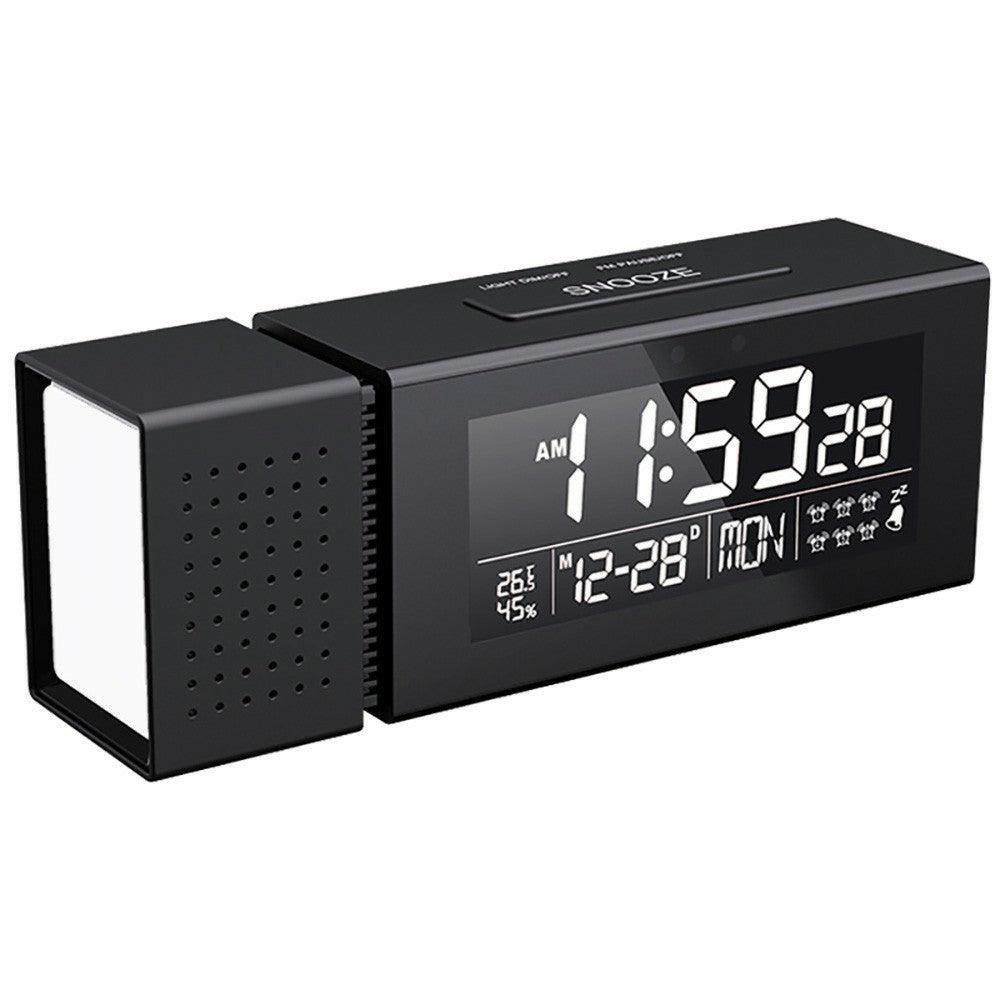 TS-P30 Creative Radio Alarm Clock with Color Alert Digital Display Sound Light IR Motion Sensor 7 Color Night Light