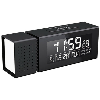 TS-P30 Creative Radio Alarm Clock with Color Alert Digital Display Sound Light IR Motion Sensor 7 Color Night Light