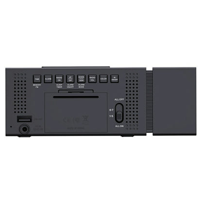 TS-P30 Creative Radio Alarm Clock with Color Alert Digital Display Sound Light IR Motion Sensor 7 Color Night Light