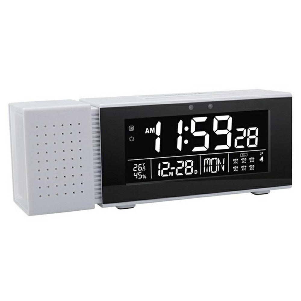 TS-P30 Creative Radio Alarm Clock with Color Alert Digital Display Sound Light IR Motion Sensor 7 Color Night Light
