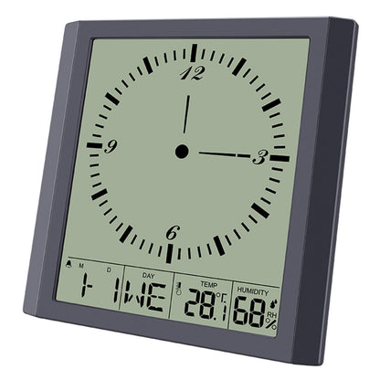 TS-8675 Multifunctional Digital Wall Clock Large Screen Display Temperature Humidity Meter Alarm Clock