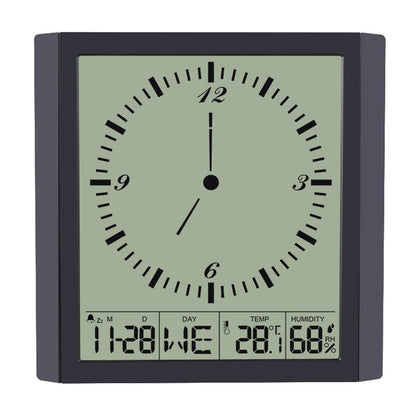 TS-8675 Multifunctional Digital Wall Clock Large Screen Display Temperature Humidity Meter Alarm Clock
