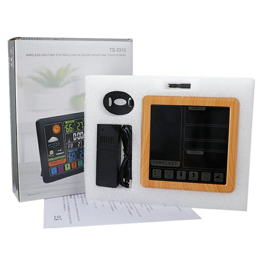 TS-3310 Multifunctional Touch Screen Wireless Weather Station Clock Indoor Outdoor Thermometer Hygrometer
