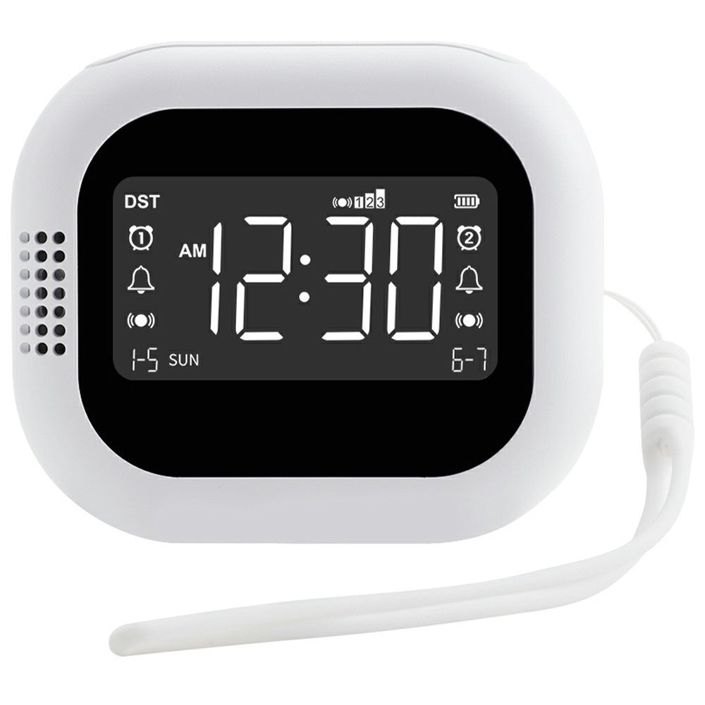 TS-BC700 Portable Vibrating Alarm Clock Multifunction Rechargeable Vibration Clock for Deaf / Elderly / Heavy Sleepers