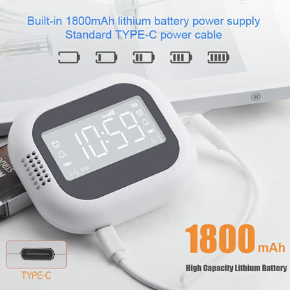 TS-BC700 Portable Vibrating Alarm Clock Multifunction Rechargeable Vibration Clock for Deaf / Elderly / Heavy Sleepers