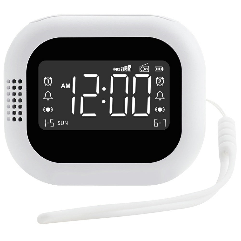 TS-BC700F Multifunction Vibrating Alarm Clock Portable FM Radio for Deaf Elderly Heavy Sleepers