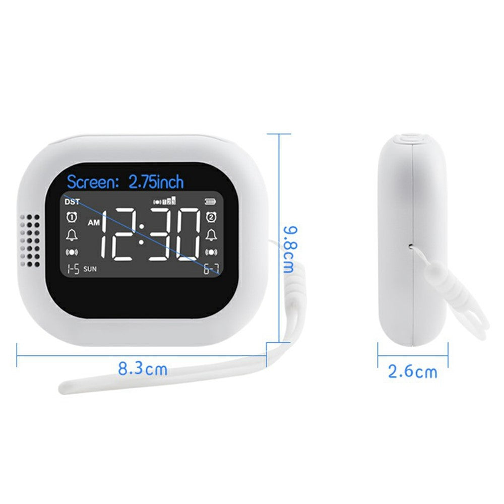 TS-BC700F Multifunction Vibrating Alarm Clock Portable FM Radio for Deaf Elderly Heavy Sleepers
