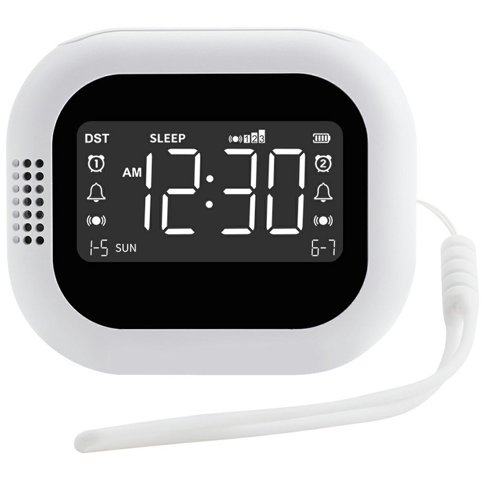TS-BC700S Portable Vibrating Alarm Clock 2.75 Inch White Noise Machine for Deaf Elderly Heavy Sleepers