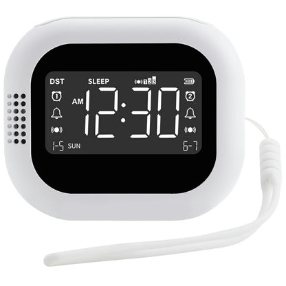 TS-BC700S Portable Vibrating Alarm Clock 2.75 Inch White Noise Machine for Deaf Elderly Heavy Sleepers