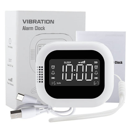 TS-BC700S Portable Vibrating Alarm Clock 2.75 Inch White Noise Machine for Deaf Elderly Heavy Sleepers