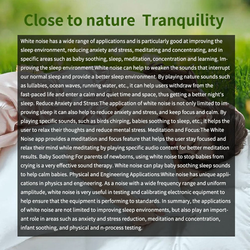 TS-BC700S Portable Vibrating Alarm Clock 2.75 Inch White Noise Machine for Deaf Elderly Heavy Sleepers