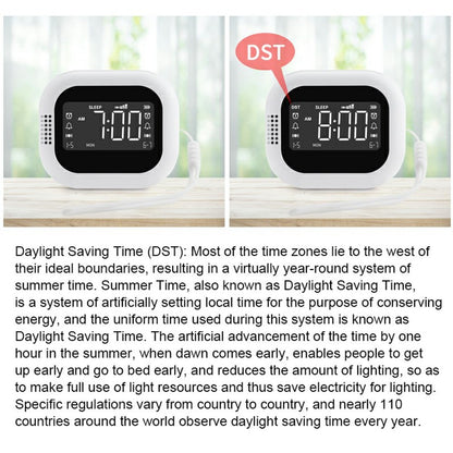 TS-BC700S Portable Vibrating Alarm Clock 2.75 Inch White Noise Machine for Deaf Elderly Heavy Sleepers