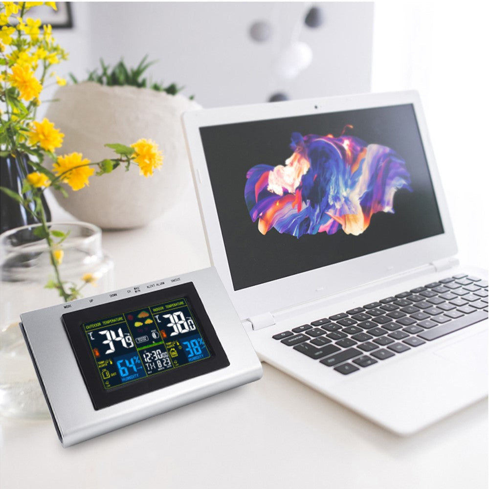 TS-H127G Multifunction Wireless Weather Station Color Display Alarm Clock Digital Thermometer Hygrometer