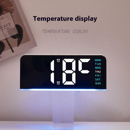 GH8033 LED Digital Clock Date Temperature Display Ambient Light Dual Alarm Smart Desktop Clock