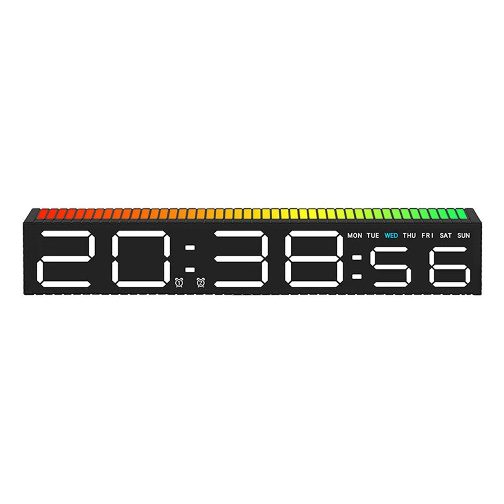 5517 Creative LED Digital Clock Sound Activated Display Bedside Table Alarm Clock with Multi-Color Light
