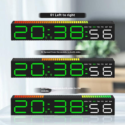 5517 Creative LED Digital Clock Sound Activated Display Bedside Table Alarm Clock with Multi-Color Light