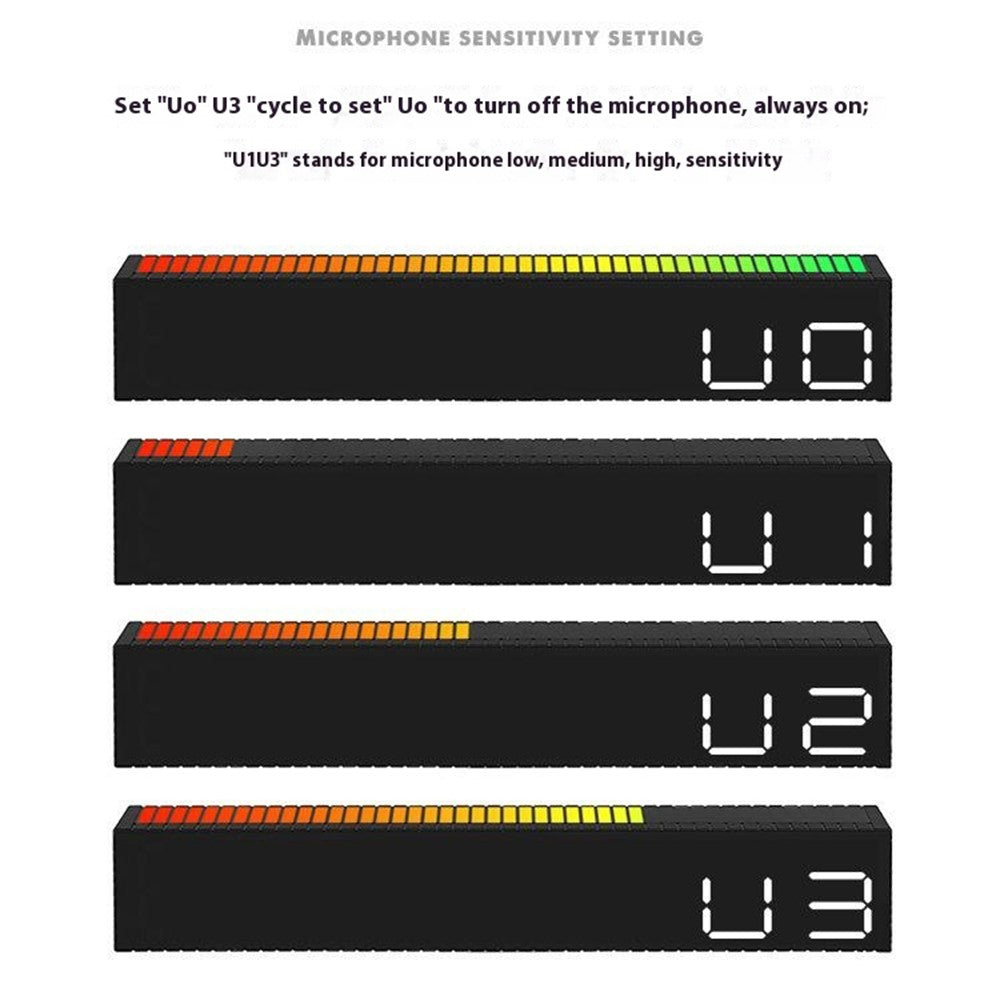 5517 Creative LED Digital Clock Sound Activated Display Bedside Table Alarm Clock with Multi-Color Light