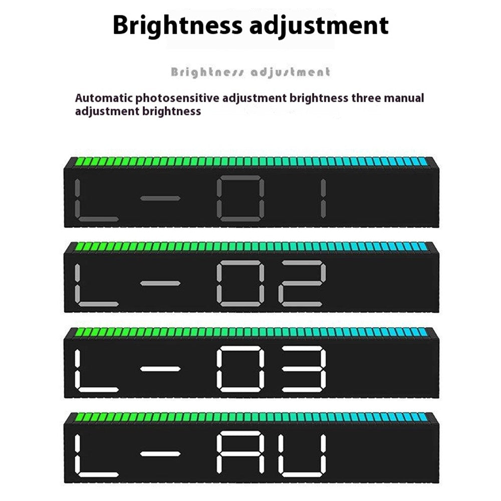 5517 Creative LED Digital Clock Sound Activated Display Bedside Table Alarm Clock with Multi-Color Light