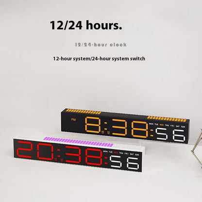5517 Creative LED Digital Clock Sound Activated Display Bedside Table Alarm Clock with Multi-Color Light