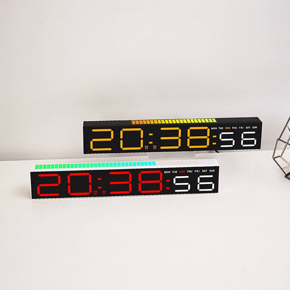 5517 Creative LED Digital Clock Sound Activated Display Bedside Table Alarm Clock with Multi-Color Light