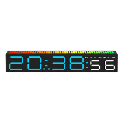5517 Creative LED Digital Clock Sound Activated Display Bedside Table Alarm Clock with Multi-Color Light