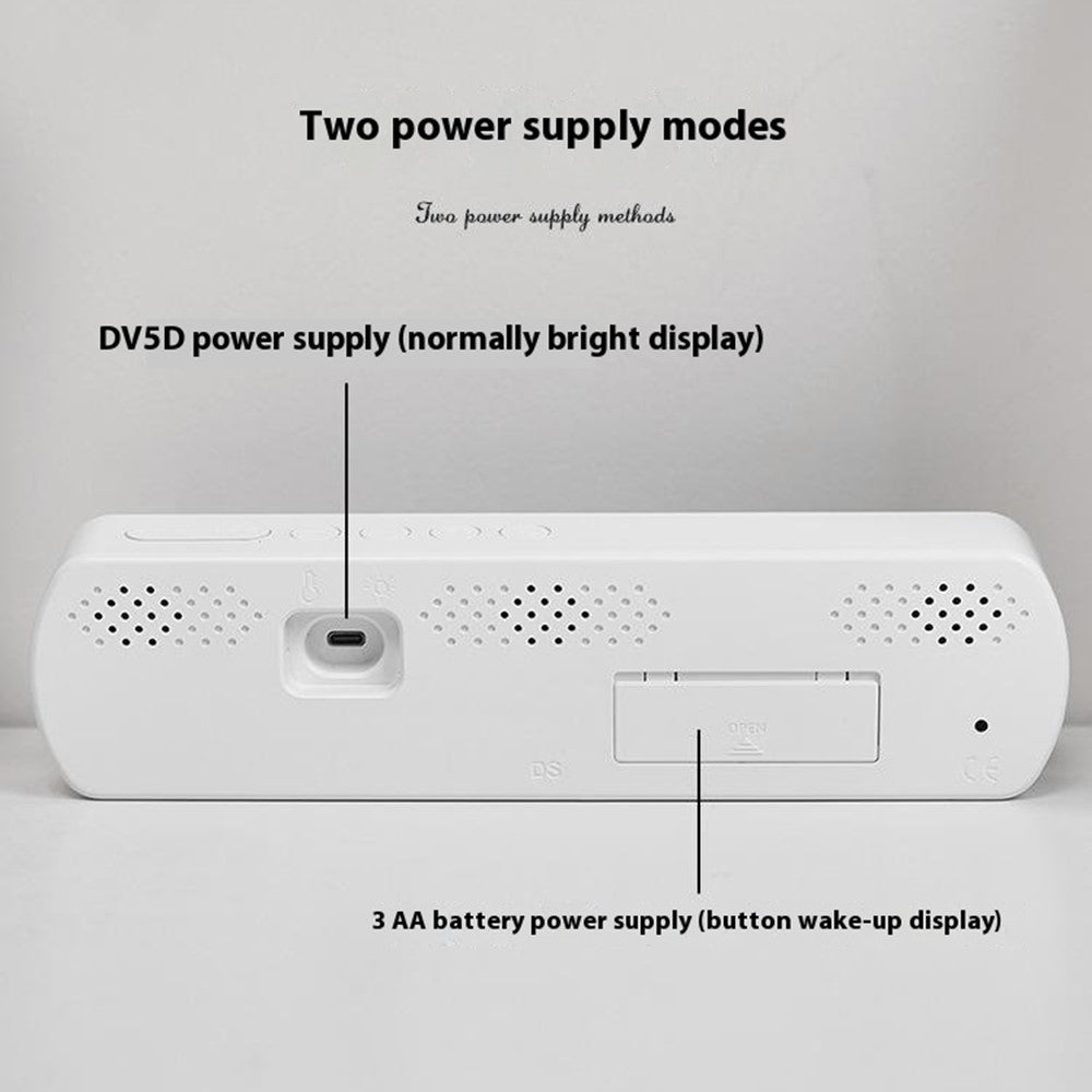 5512 LED Digital Alarm Clock Multi Function Time Temperature Date Display Electronic Clock