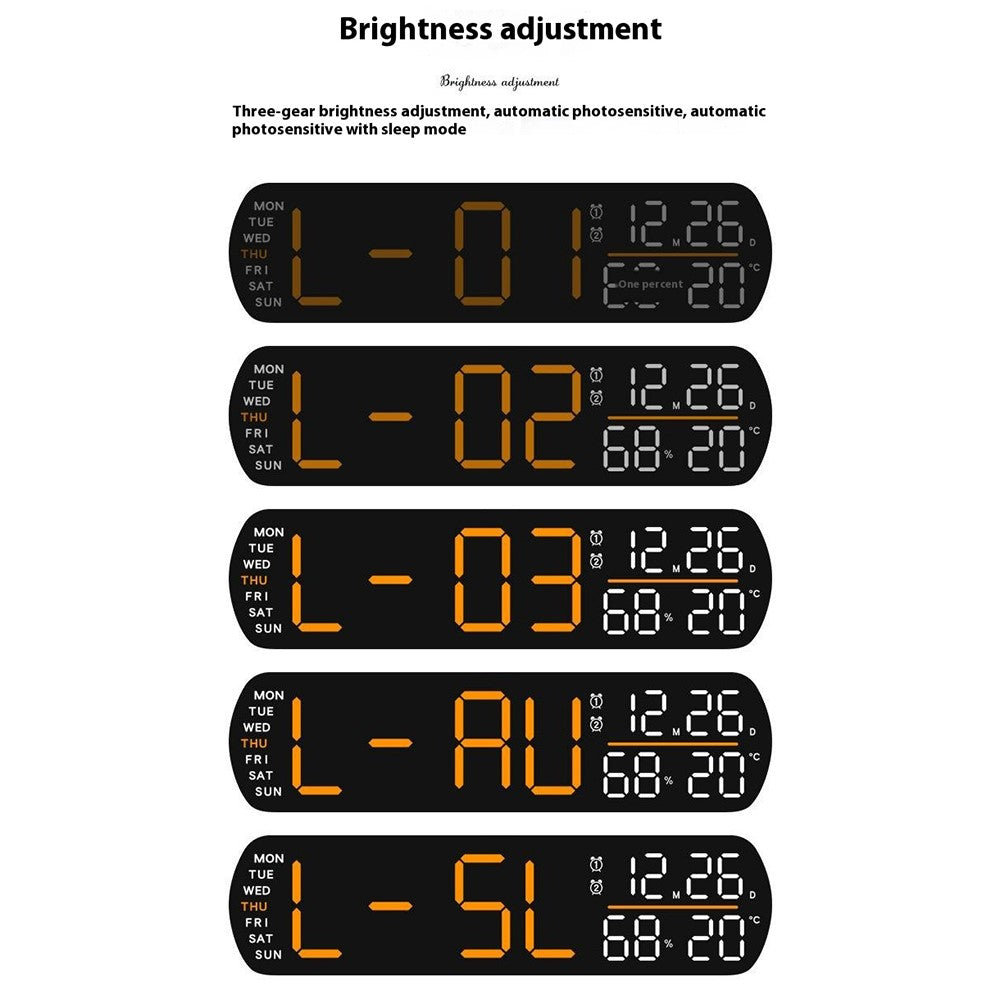 5512 LED Digital Alarm Clock Multi Function Time Temperature Date Display Electronic Clock