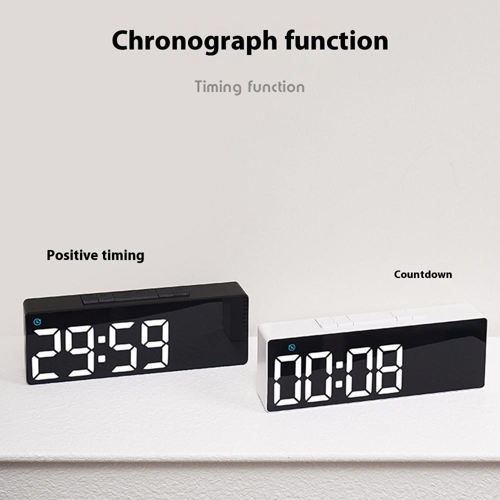 6668 LED Digital Alarm Clock Temperature Display USB Output Multiple Alarms Desktop Clock