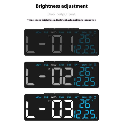 6668 LED Digital Alarm Clock Temperature Display USB Output Multiple Alarms Desktop Clock