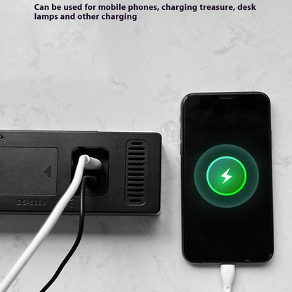 6668 LED Digital Alarm Clock Temperature Display USB Output Multiple Alarms Desktop Clock