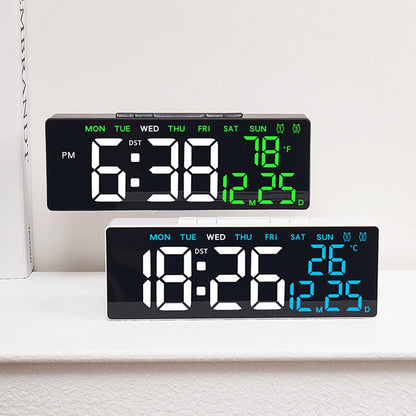 6668 LED Digital Alarm Clock Temperature Display USB Output Multiple Alarms Desktop Clock