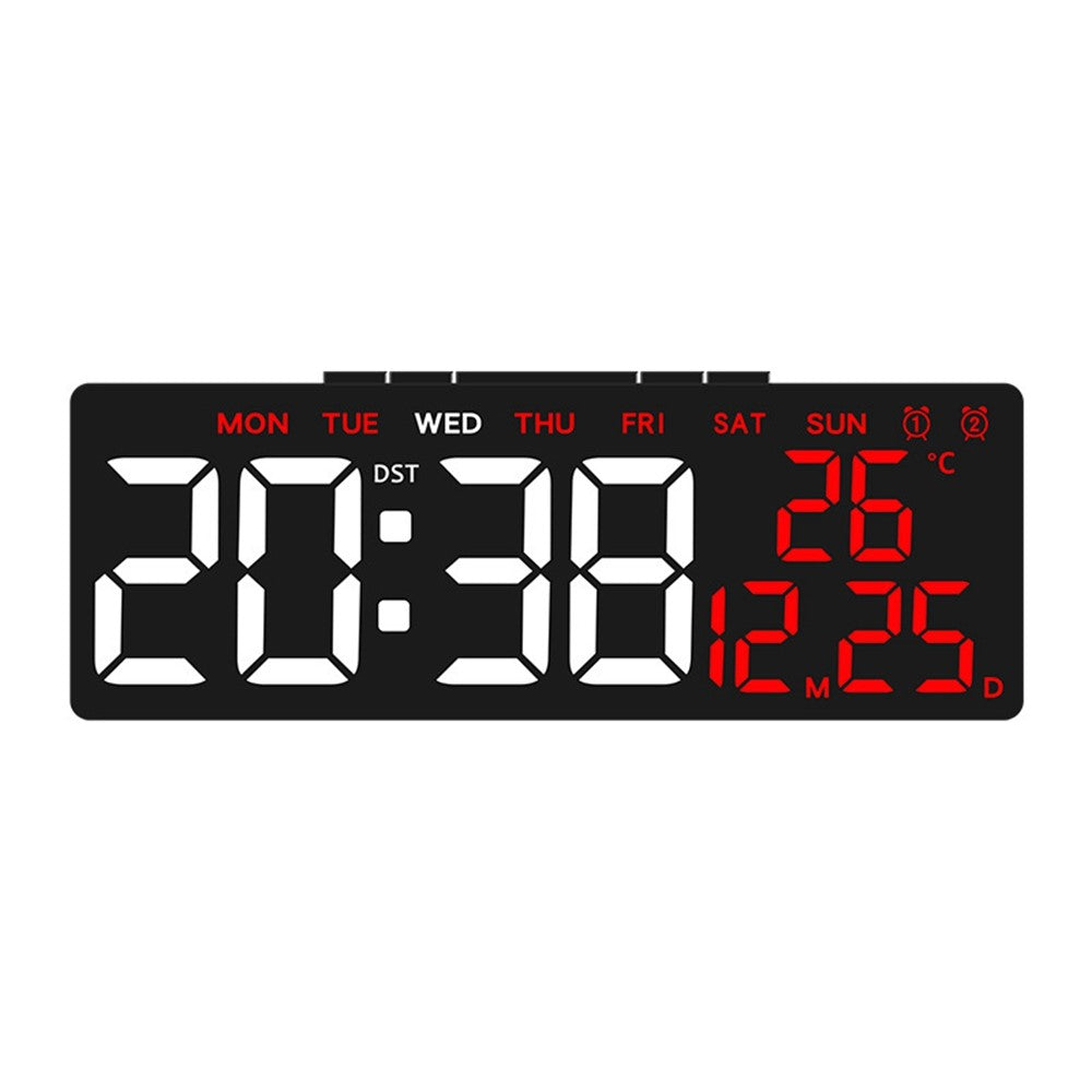 6668 LED Digital Alarm Clock Temperature Display USB Output Multiple Alarms Desktop Clock