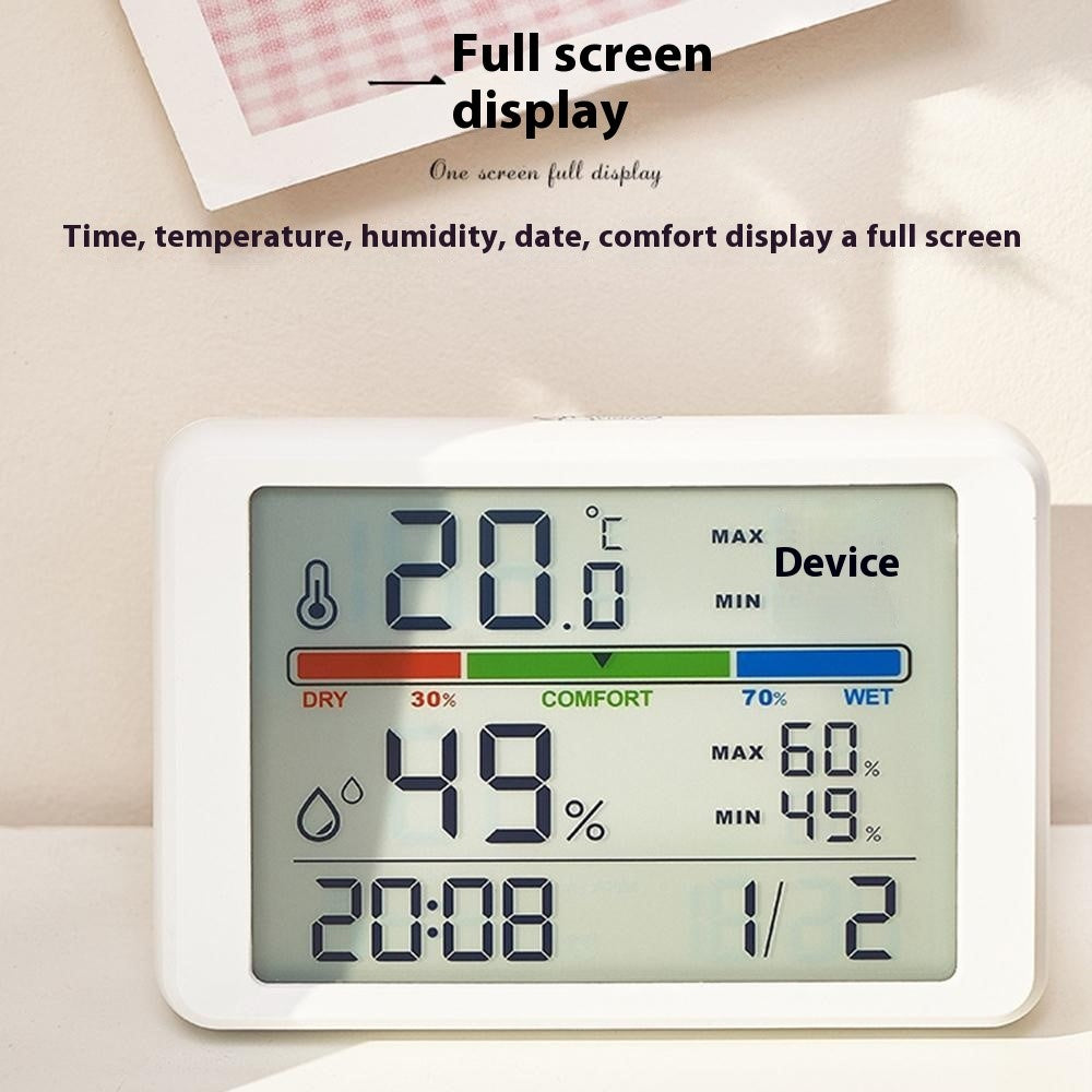 2310 Ultra Thin Magnetic Digital Clock Multi Function LCD Temperature Humidity Display Bedside Alarm Clock
