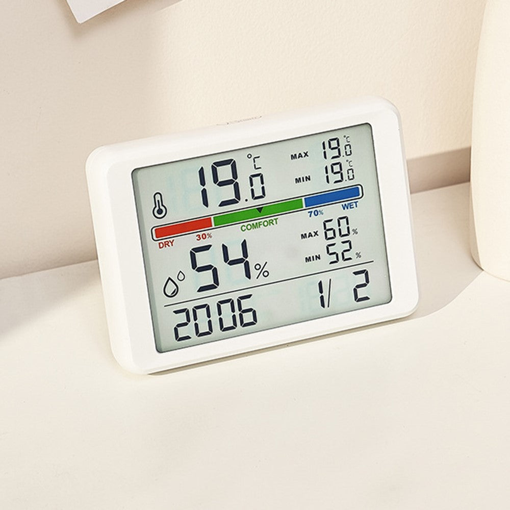 2310 Ultra Thin Magnetic Digital Clock Multi Function LCD Temperature Humidity Display Bedside Alarm Clock