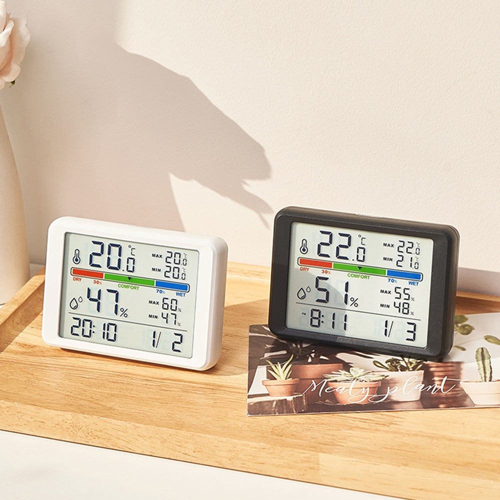 2310 Ultra Thin Magnetic Digital Clock Multi Function LCD Temperature Humidity Display Bedside Alarm Clock